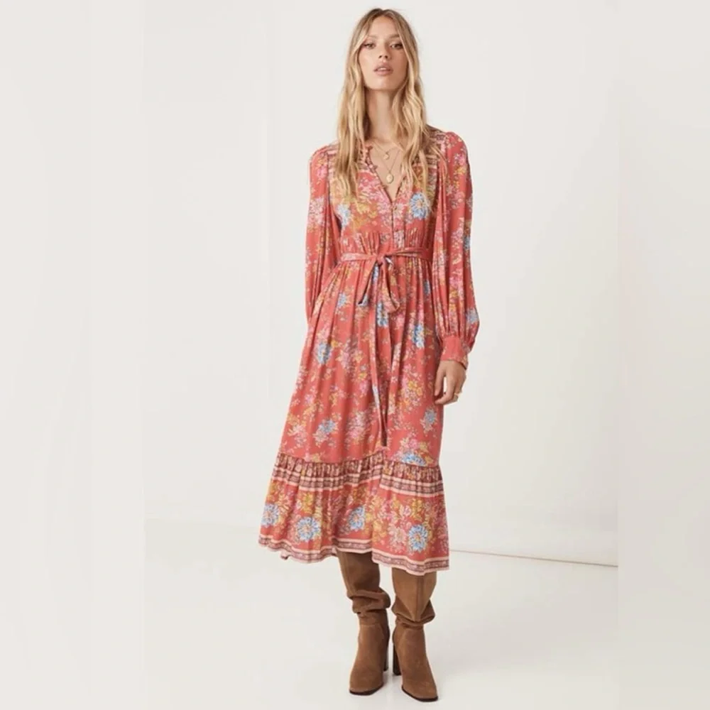 SPELL Meadowland Boho Midi Dress - Picture 1 of 7